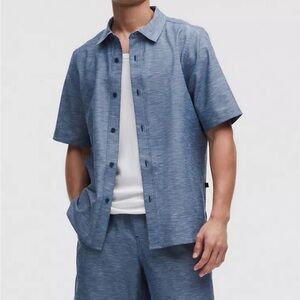 Lululemon Men’s Lululinen SS Shirt Size XXL Blue NWT
